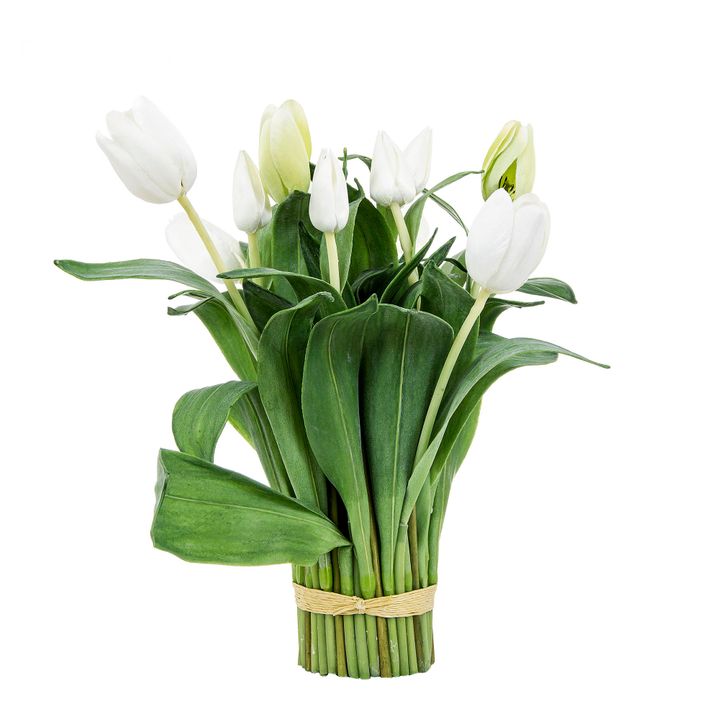 Tulip Bundle Wrapped 40cm White