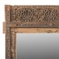 Bevelled Mirror  With Carved Teak Frame