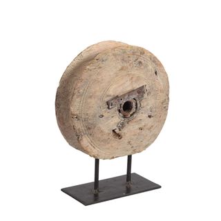 Hax Teak Wheel With Iron Stand Small