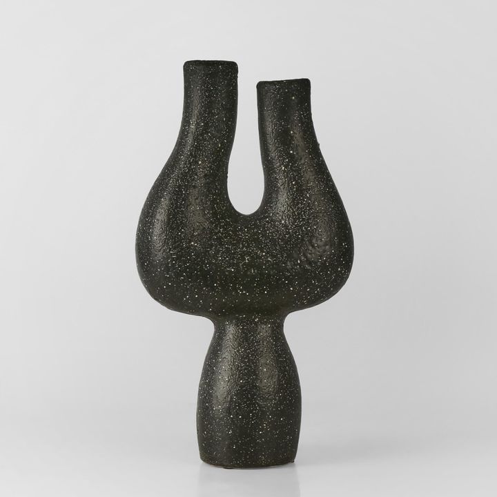 Moore Vase Tall Charcoal