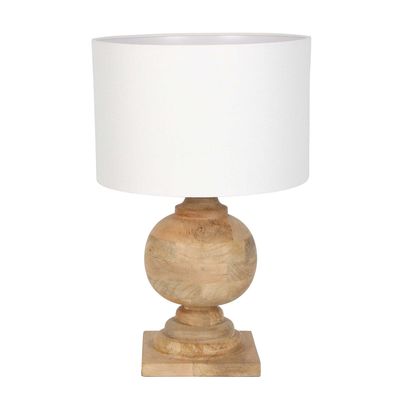 Coach Table Lamp Natural With White Shade