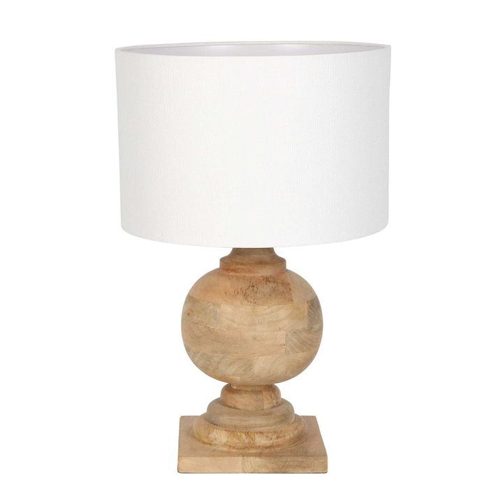 Coach Table Lamp Natural With White Shade