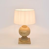 Coach Table Lamp Natural With White Shade