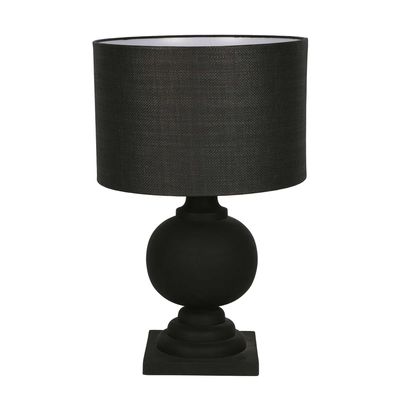 Coach Table Lamp Black With Black Shade