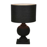 Coach Table Lamp Black With Black Shade