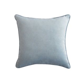 55cm Throw Cushion Light Blue Velvet