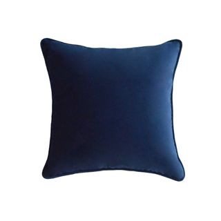55cm Throw Cushion Navy Velvet