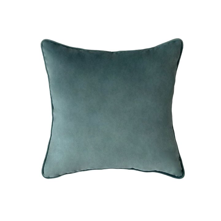 55cm Throw Cushion Teal Velvet