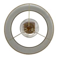 Ivy Antique Brass And Glass With Natural Linen Shade