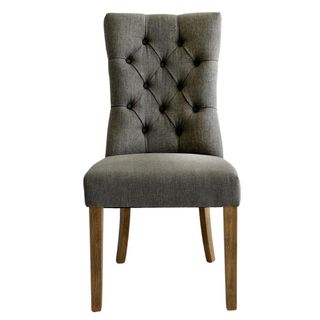 Storm Grey Linen Dining Chair