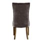 Diana Buttoned Hamptons Dining Chair Silver Grey Linen Blend