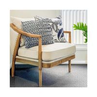 Asteria Oakwood Linen Armchair