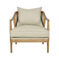 Asteria Oakwood Linen Armchair *