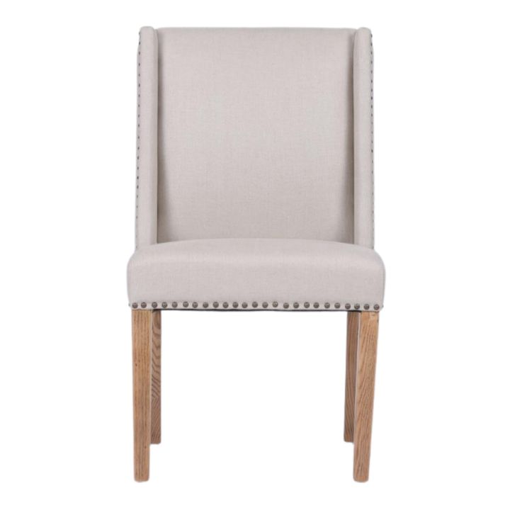 Ithaca Dining Chair Beige W/Studs