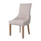 Bordeaux Studded Beige Oakwood Dining Chair