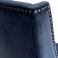 Ithaca Navy Velvet Dining Chair W/Studs