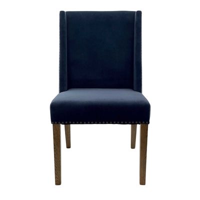 Ithaca Navy Velvet Dining Chair W/Studs