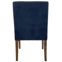 Ithaca Navy Velvet Dining Chair W/Studs