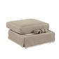 Slip Cover Only - Noosa Hamptons Ottoman Natural W/White Piping