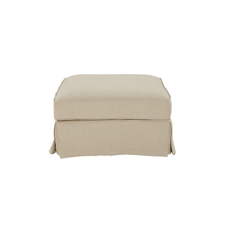 Slip Cover Only - Noosa Hamptons Ottoman Beige