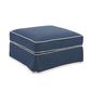 Slip Cover Only - Noosa Hamptons Ottoman Navy W/White Piping