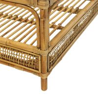 Havana Rattan Hamptons Coffee Table W Glass Top