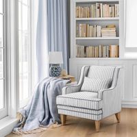 Bondi Hamptons Armchair Blue Pinstripe
