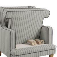 Bondi Hamptons Armchair Blue Pinstripe