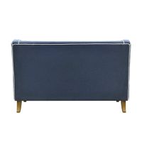 Bondi Hamptons 2 Seat Sofa Navy W/White Piping