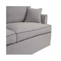 Slip Cover Only - Byron Hamptons 3 Seat Sofa Pebble Grey