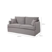 Slip Cover Only - Byron Hamptons 3 Seat Sofa Pebble Grey