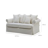 Slip Cover Only - Avalon Hamptons 2 Seat Sofa Ivory