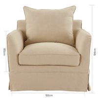 Slip Cover Only - Noosa Hamptons Armchair Beige