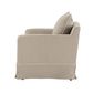 Armchair Slip Cover - Noosa Natural with White Piping