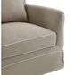 Armchair Slip Cover - Noosa Natural with White Piping