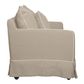 1.5 Seat Slip Cover - Noosa Natural with White Piping
