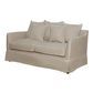 Slip Cover Only - Noosa Hamptons 1.5 Seat Sofa Natural W/White Piping