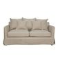 Slip Cover Only - Noosa Hamptons 2 Seat Sofa Natural W/White Piping