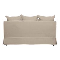 Slip Cover Only - Noosa Hamptons 2 Seat Sofa Natural W/White Piping