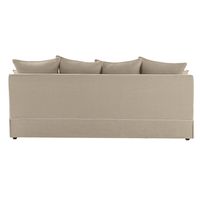 Slip Cover Only - Noosa Hamptons 3 Seat Sofa Natural W/White Piping