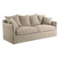 Slip Cover Only - Noosa Hamptons 3 Seat Sofa Natural W/White Piping