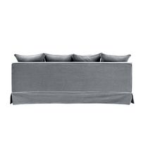 Slip Cover Only - Noosa Hamptons 3 Seat Sofa Grey W/White Piping