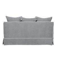 Slip Cover Only - Noosa Hamptons 1.5 Seat Sofa Grey W/White Piping