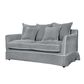 Slip Cover Only - Noosa Hamptons 1.5 Seat Sofa Grey W/White Piping