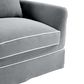 Armchair Slip Cover - Noosa Grey with White Piping