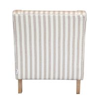 Bondi Hamptons Armchair Natural Stripe W/White Piping