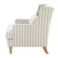 Bondi Armchair Nat Stripe White Piping