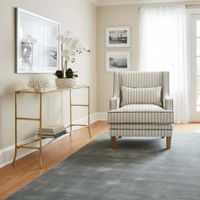 Bondi Hamptons Armchair Natural Stripe W/White Piping