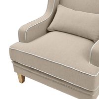 Bondi Hamptons Armchair Natural W/White Piping