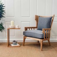 Bondi Hamptons Armchair Natural W/White Piping